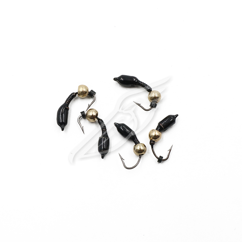 Мормышка вольф. безнасадочная "ЯМАН" Лесотка №2, d-2,5 мм, L-8 мм, вес 0,45 г, латунный шар, цв. чер