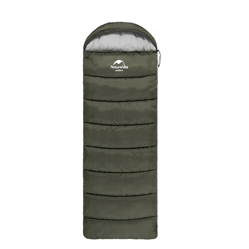 Спальный мешок Naturehike U Series Двойной хлопок осень-зима хаки зелёный U350S, 6927595764329