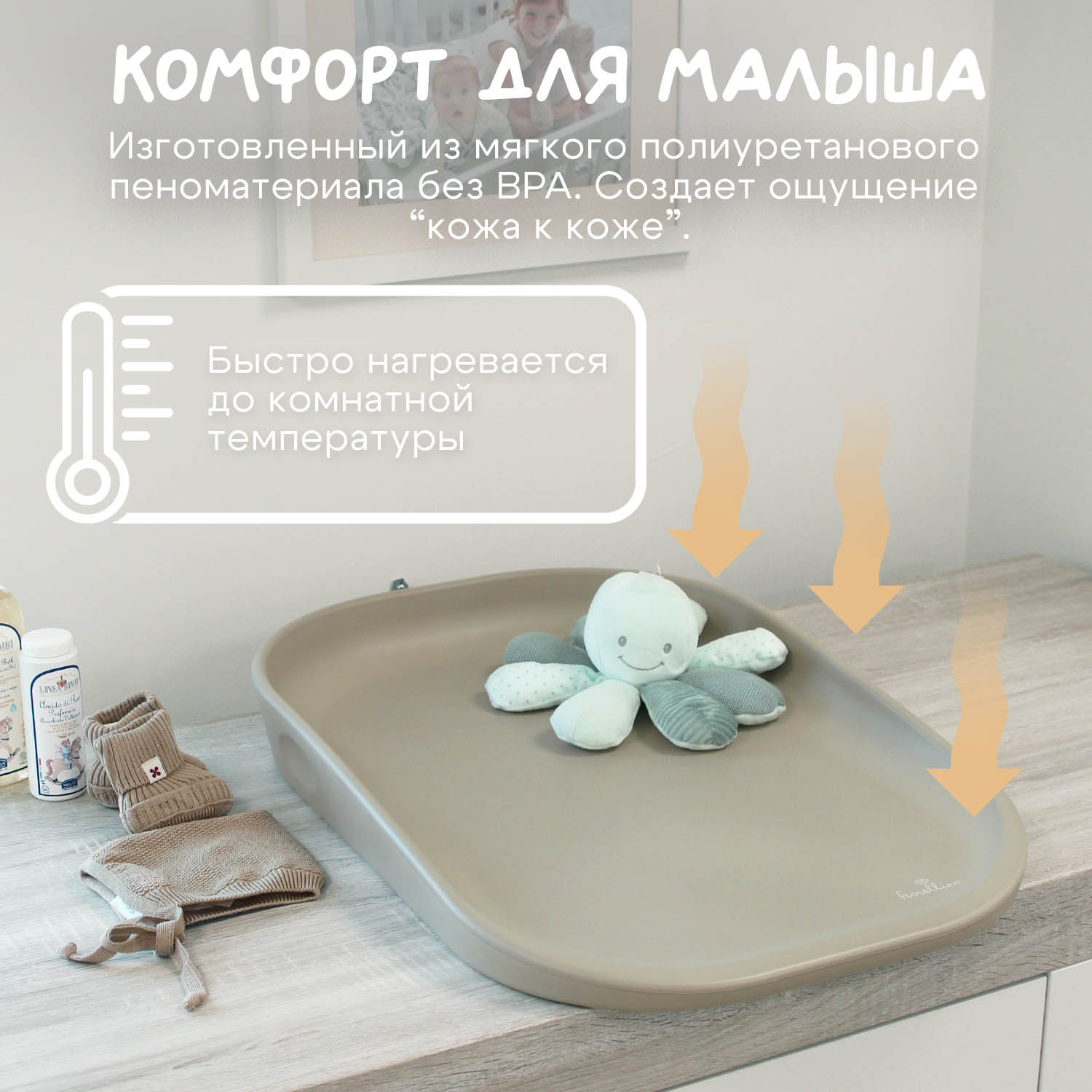 Матрасик пеленальный Fiorellino Beige 7528C