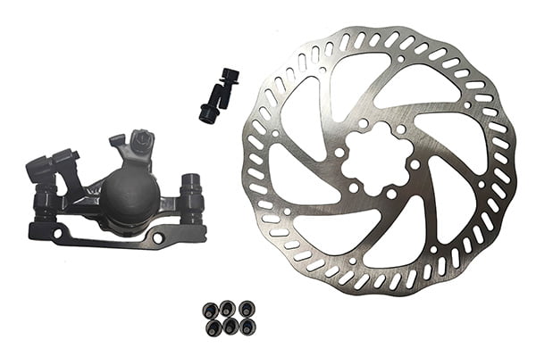 Комплект дискового тормоза RUSH (RADIUS) (машинка+диск 160 mm+болты) 140/160mm/3122613-23