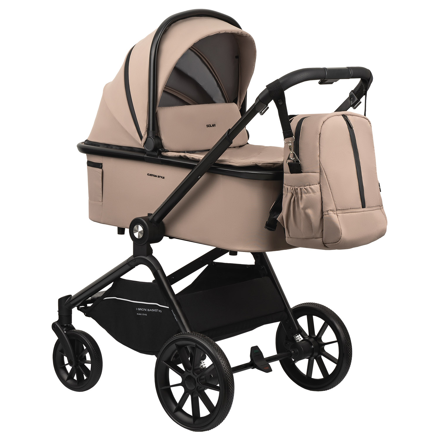 Коляска SOLAR 2в1 (Indigo) (черный)