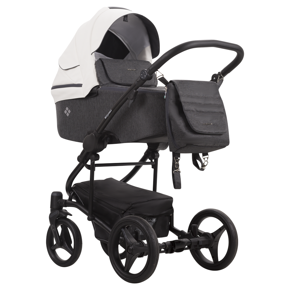 Коляска TORINO 2в1 (Bebetto) (01 (серый+белая кожа))