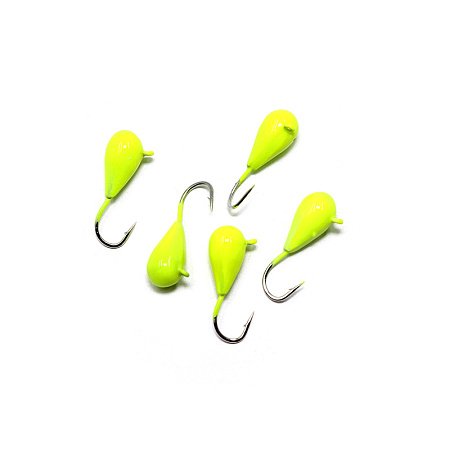 Мормышка вольф"ЯМАН"Капля с ушк, р.5,вес 1,90,цв.лимон(уп.5 шт.)