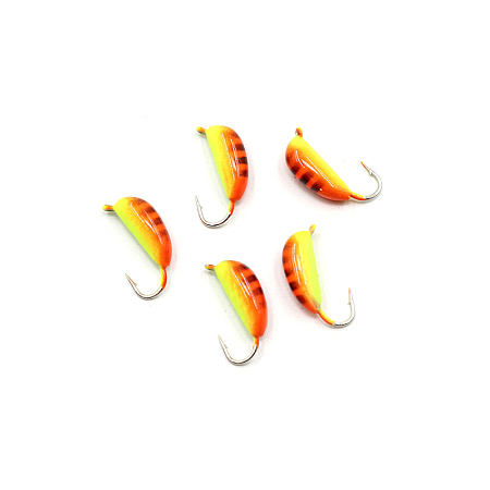 Мормышка вольф"ЯМАН"Банан с ушк, р.3,вес 1,10,цв.жел.-оранж.(уп.5 шт.)