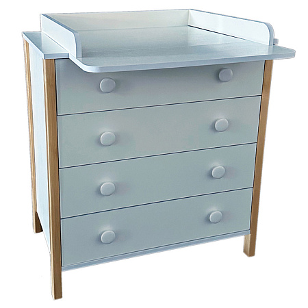 Комод со съемной пел. доской "Solnyshko" ЛДСП 800/4 (белый-белый)