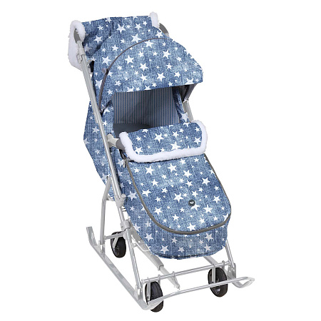 Коляска комбинированная Наши Детки 6 (упак. 2 шт.) (джинс Звезды серый арт.НДТ6/ДЗ)