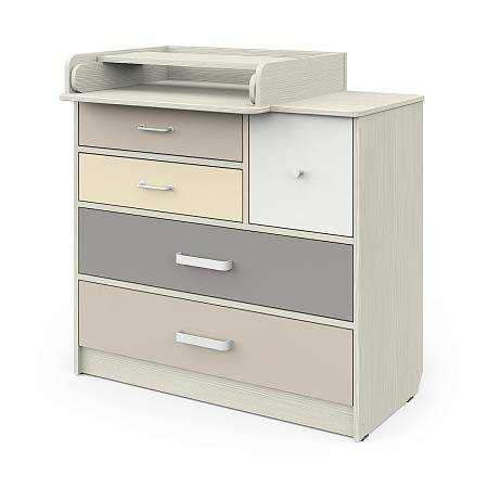 Комод Сириус "NORMAN" 905 ЛДСП с шариковыми направляющими (белый-белый)