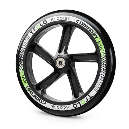 Колесо с подш. Trolo Comfort 230 Черное/зеленое