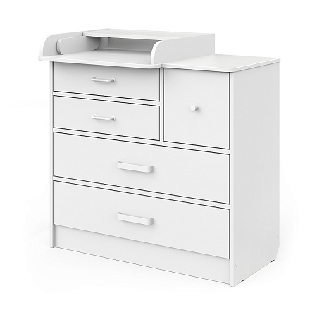 Комод Сириус "NORMAN" 905 ЛДСП с шариковыми направляющими (белый-белый)