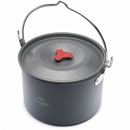 Котелок Naturehike NH17D021-G туристический подвесной 4-6 персон серый, 6927595723173