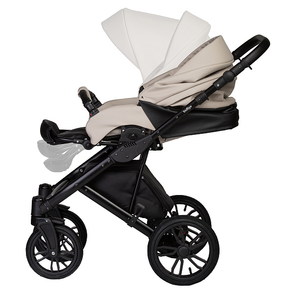 Коляска MIO ECO 2в1 (Indigo) (05 (черная кожа+шалфей кожа))