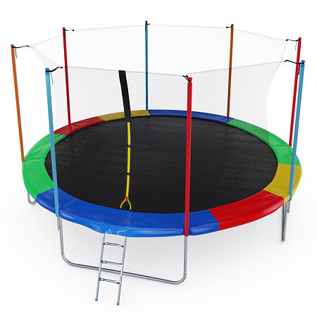 Батут 14FT MutiColor с внутренней защитной сеткой ( 2 короба )