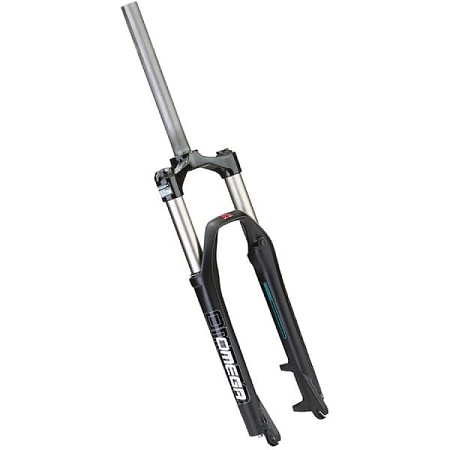 Вилка 26" OMEGA 1"1/8 резьб/аморт/диск/V-brake/магний/черный/110012