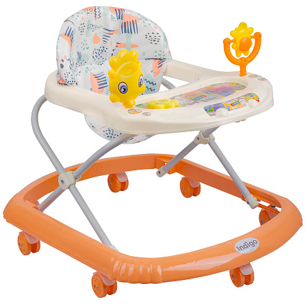 Ходунки "Солнышко" 7 колес, муз. (упак.7 шт.) (Indigo) (персиковый)