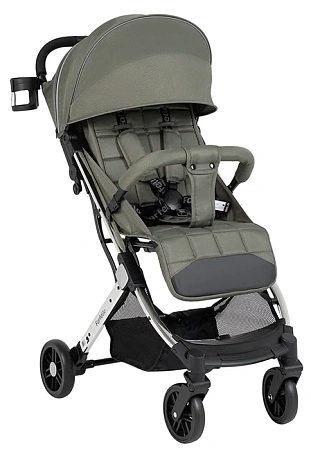 Kоляска детская прогулочная Farfello Comfy Go Comfort Chrome 2024 (Silver Green Chrome/Зелёный на серебре CG-103)