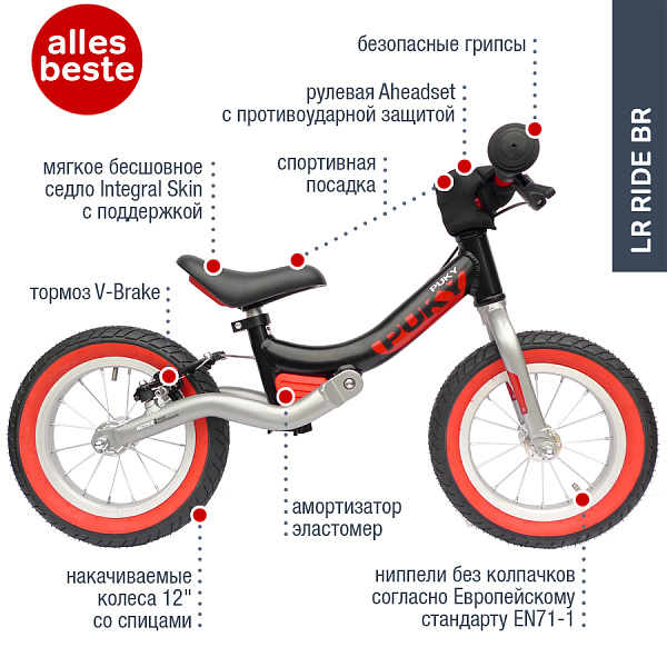 Беговел Puky LR Ride Br 1721_Br black черный