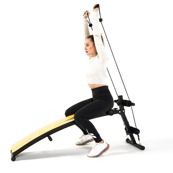 Скамья для пресса DFC гантели, эспандеры D102RY