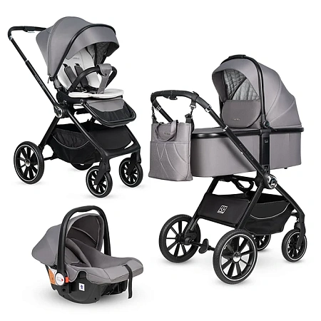 Коляска модульная 3в1 Belleza 2024 (Foggy grey/Туманно-серый FB-3)