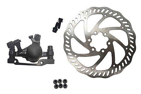 Комплект дискового тормоза RUSH (RADIUS) (машинка+диск 160 mm+болты) 140/160mm/3122613-23