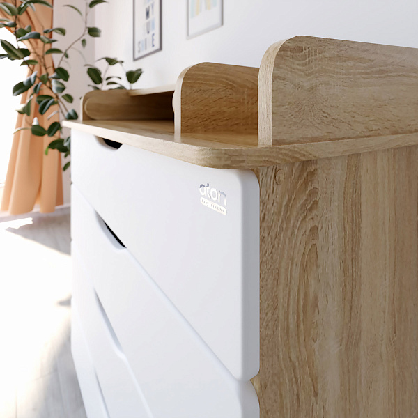 Комод Сириус-2 WOOD 804 ПВХ с шариковыми направляющими (аляска белая)