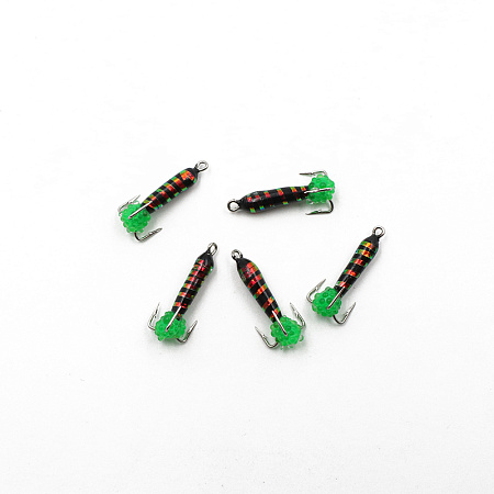 Мормышка вольф. безнасадочная "ЯМАН" Черт с петлей (длинный) Малек, d-2 мм, вес 0,5 г, подвеска икри