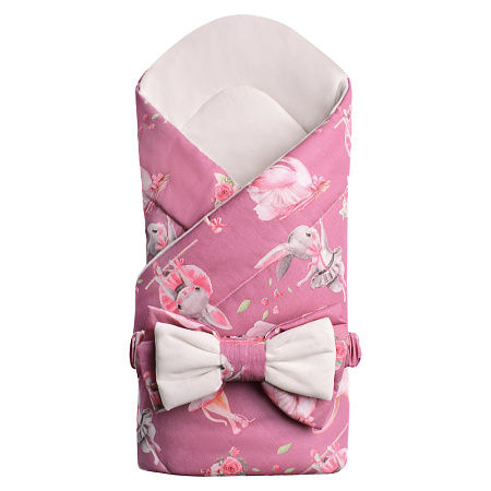 Комплект на выписку 2 предм.(одеяло, пояс) "Уютный" 200 гр, вельбоа, поплин (серые звезды)