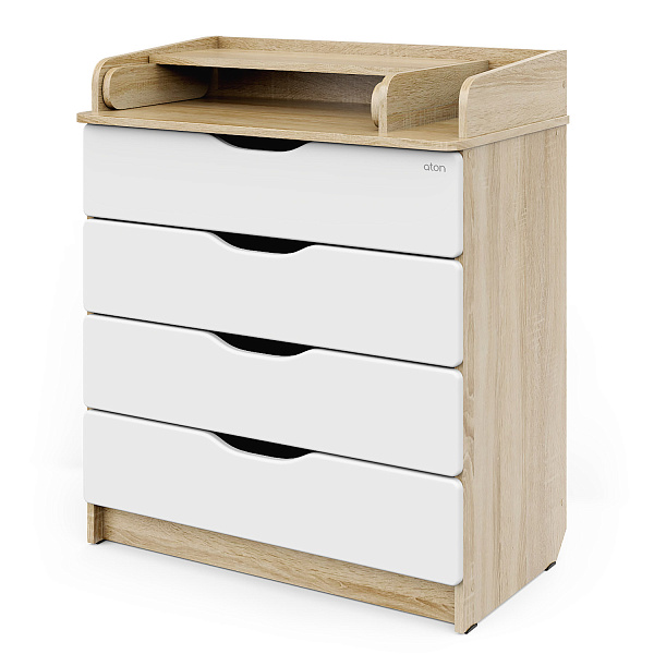 Комод Сириус-2 WOOD 804 ПВХ с шариковыми направляющими (аляска белая)