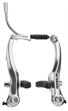 Тормоз T210DG Apse V-образный задний, алюминий,серебро/510134