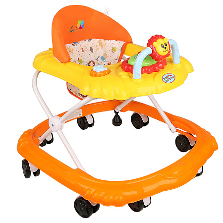 Ходунки "Львенок", 8 колес, тормоз, муз., игрушки (упак.6 шт.)(Alis) (бежевый)