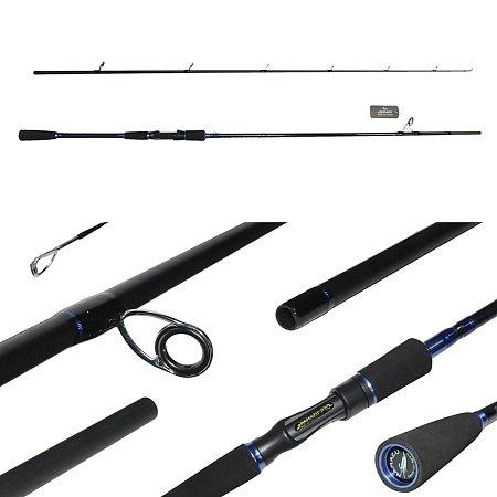 Спиннинг штекерный карбоновый Namazu Pro "N-Force Undisputed" IM8, 2,4 м, тест 30-80 г/25/