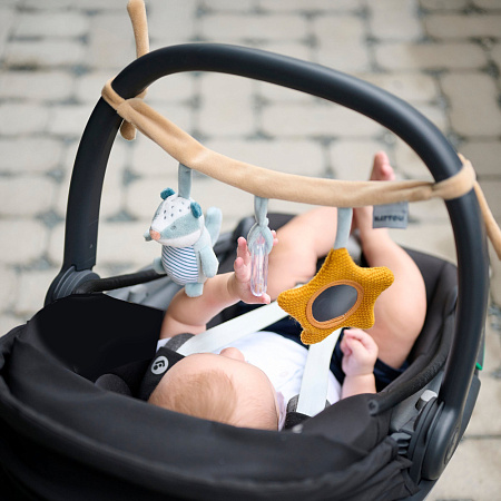 Игрушка мягкая Nattou Maxi toy FELIX & LEO Барсук и Ослик на завязках 595148