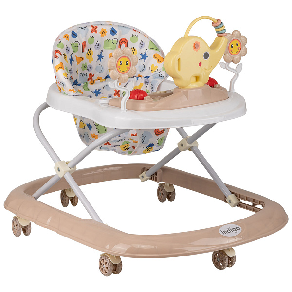 Ходунки &amp;quot;JUMBO C&amp;quot; 6 колес, муз. (упак.7 шт.) (Indigo) (серый)