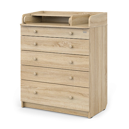 Комод "LEO" 805 с органайзером, ЛДСП с шариковыми направляющими (шимо светлый)