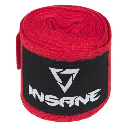 Бинт боксерский INSANE CRUSHER IN24-HW600, хлопок, красный, 4,5 м
