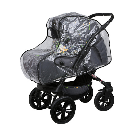 Дождевик для коляски-трансформера с окошком, ПВХ