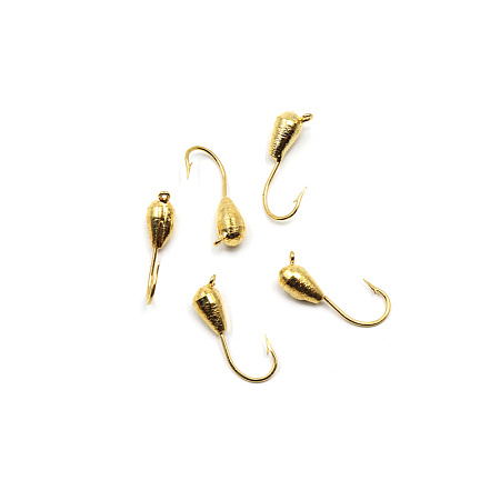 Мормышка вольф. точеная "ЯМАН" Капля с ушк., р.3, вес 0,6, цв. золото (уп. 5 шт.)