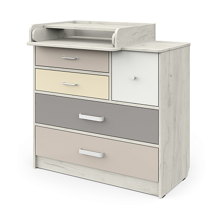 Комод Сириус "NORMAN" 905 ЛДСП с шариковыми направляющими (белый-белый)