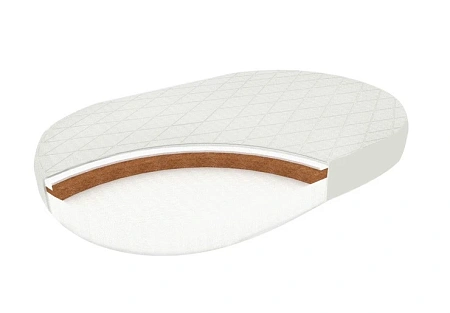 Матрас ОВАЛ Farfello "Oval Lux" 125*75*10 жаккард, Форплит, 1 сторона кокос