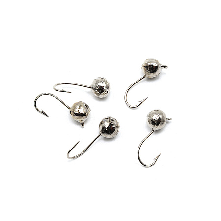 Мормышка вольф. точеная "ЯМАН" Дробь с ушк., р.5, вес 1,2, цв. никель (уп. 5 шт.)