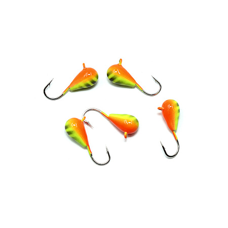 Мормышка вольф"ЯМАН"Капля с ушк, р.5,вес 1,90,цв.аргиана(уп.5 шт.)