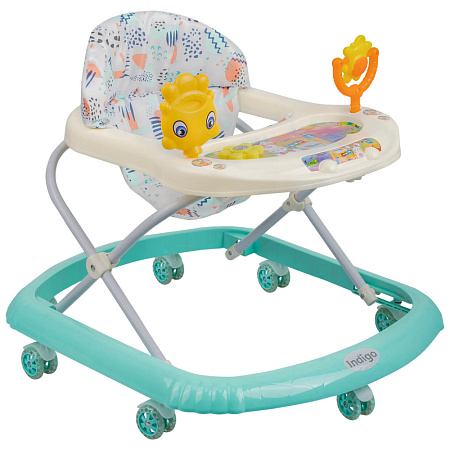 Ходунки "Солнышко С" 7 силик. колес, муз. (упак.7 шт.) (Indigo) (персиковый)