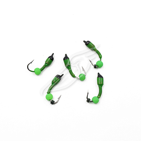 Мормышка вольф. безнасадочная "ЯМАН" Лесотка №2, d-2,5 мм, L-8 мм, вес 0,35 г, фц. зеленый шар, цв.