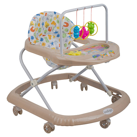 Ходунки "Карусельки С" 7 силик. колес, муз. (упак.7 шт.) (Indigo) (синий)