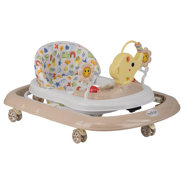 Ходунки &amp;quot;JUMBO C&amp;quot; 6 колес, муз. (упак.7 шт.) (Indigo) (серый)