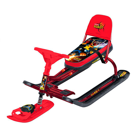 Снегокат Тимка Спорт 4 со спинкой, высота по сиденью 290 мм NEW (галактический робот)