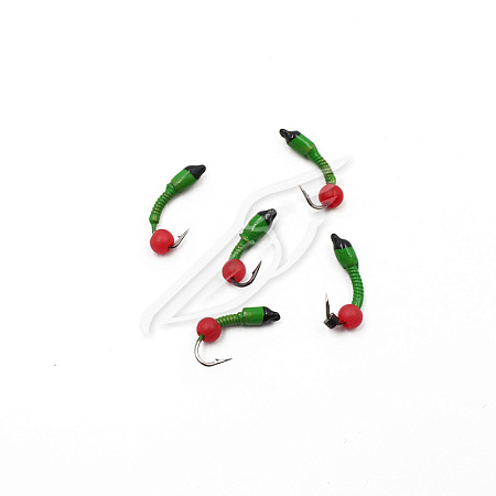 Мормышка вольф. безнасадочная "ЯМАН" Лесотка №3, d-3 мм, L-8 мм, вес 0,60 г, фц. красный шар, цв. са