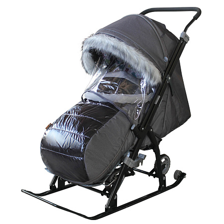 Коляска комбинированная Galaxy Nova (крупный коричневый лен)