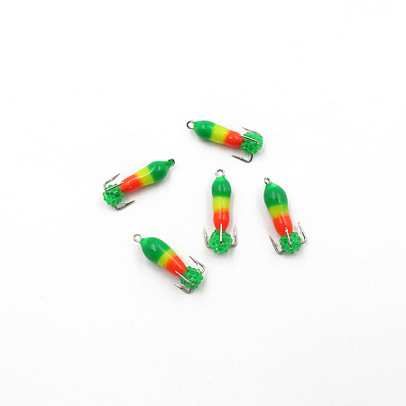 Мормышка вольф. безнасадочная "ЯМАН" Черт с петлей (длинный) Светофор, d-2 мм, вес 0,5 г, подвеска и