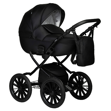 Коляска MIO ECO 2в1 Plus 14" (Indigo) (05 (черная кожа+шалфей кожа))