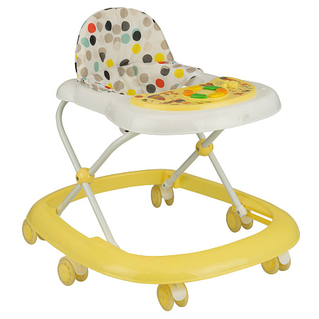 Ходунки "BUBBLE C" 6 силиконовых колес, муз. (упак.7 шт.) (Indigo) (бежевый-белый)